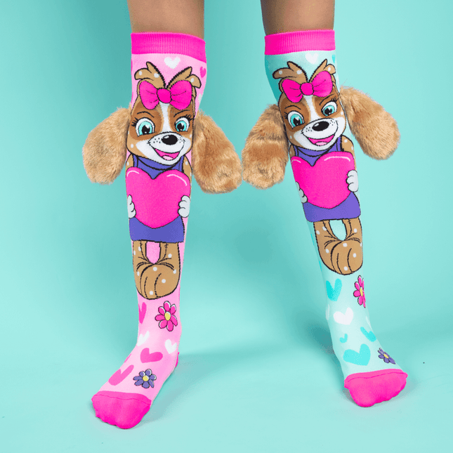 MADMIA Puppy Love Socks With Ears Toddler Ages 3 - 5-1875027467194994688