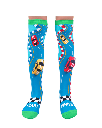 MADMIA Racing Cars Socks With Plush Cars Kids & Adults Age 6 - 99-1875027467329212416