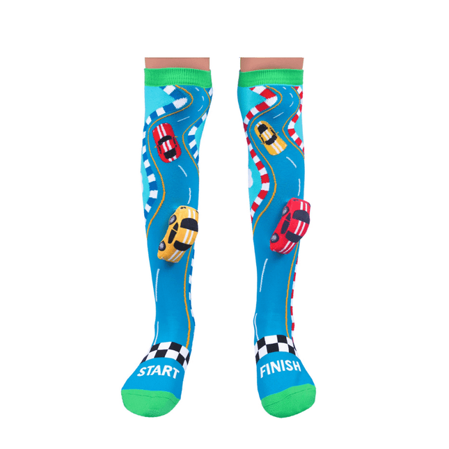 MADMIA Racing Cars Socks With Plush Cars Kids & Adults Age 6 - 99-1875027467329212416
