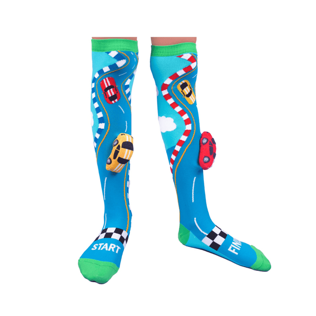 MADMIA Racing Cars Socks With Plush Cars Kids & Adults Age 6 - 99-1875027467329212417