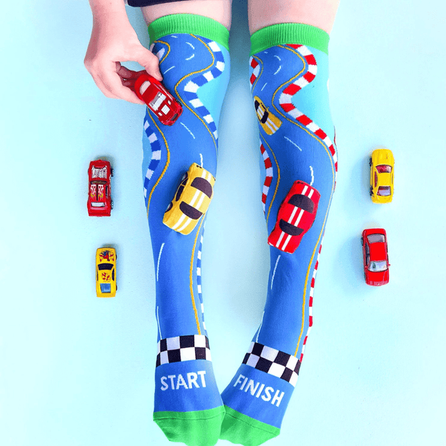 MADMIA Racing Cars Socks With Plush Cars Kids & Adults Age 6 - 99-1875027467329212420