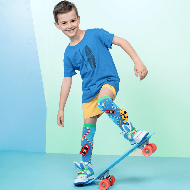 MADMIA Racing Cars Socks With Plush Cars Kids & Adults Age 6 - 99-1875027467329212421
