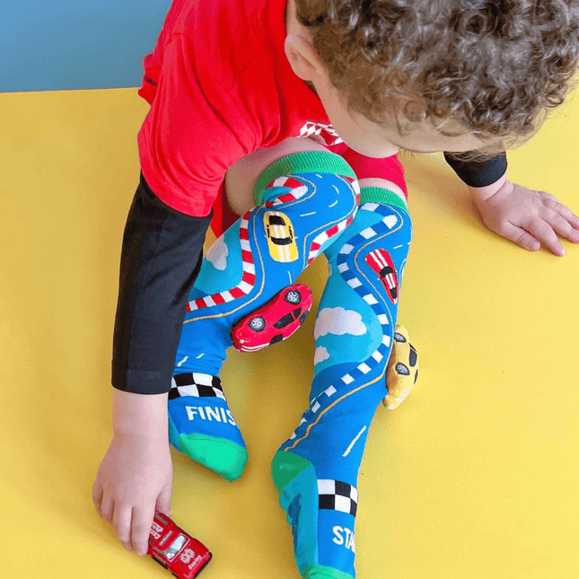 MADMIA Racing Cars Socks With Plush Cars Kids & Adults Age 6 - 99-1875027467329212423