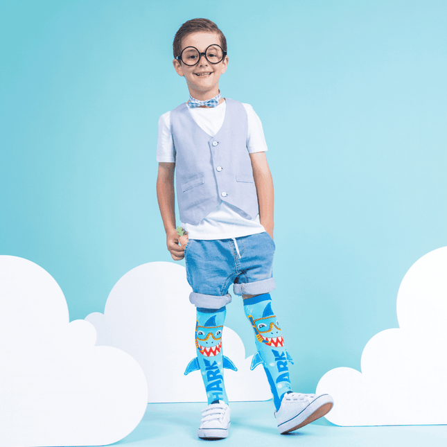 MADMIA Shark Socks With Spikes Toddler Ages 3 - 5-1875027464011517955