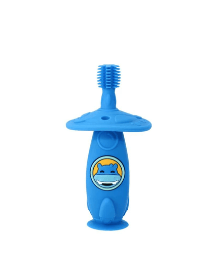 Marcus & Marcus -12M+ Self Training 360' Toothbrushes Lucas the Hippo- Blue-1875027466465185792