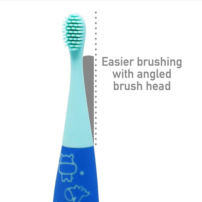 Marcus & Marcus - 24M+ Reusable Silicone Toothbrush blue-1875027475084480513