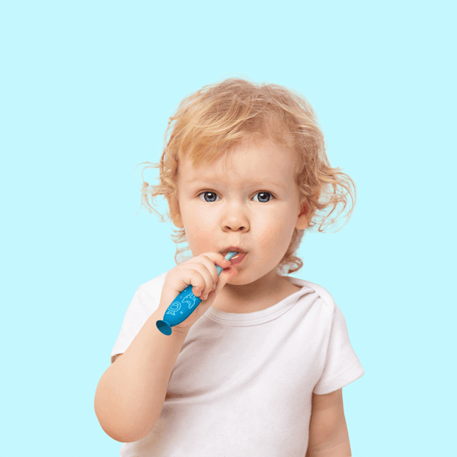 Marcus & Marcus - 24M+ Reusable Silicone Toothbrush blue-1875027475084480518