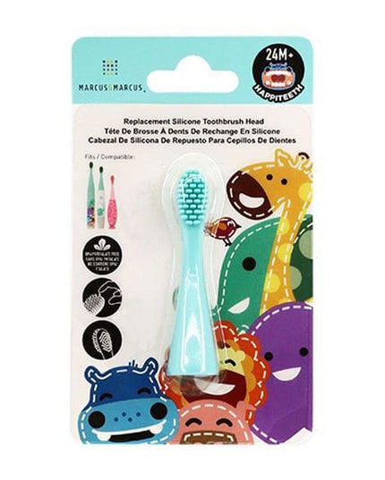 Marcus & Marcus - 24M+ Reusable Silicone Toothbrush Replacement Head blue-1875027508706021380