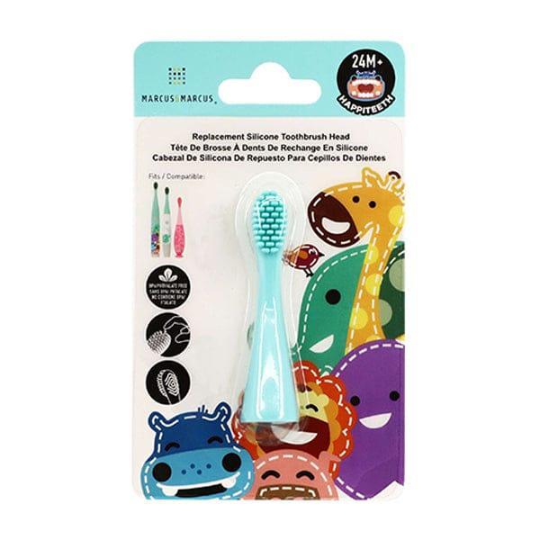 Marcus & Marcus - 24M+ Reusable Silicone Toothbrush Replacement Head blue-1875027508706021380