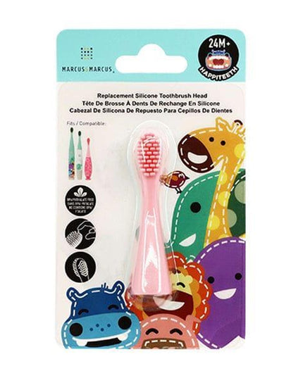 Marcus & Marcus - 24M+ Reusable Silicone Toothbrush Replacement Head blue-1875027508706021381