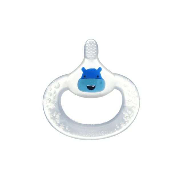 Marcus & Marcus- 6M+ Baby Teething Toothbrush Lucas the Hippo- Blue-1875027517665054720