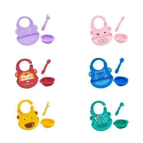 Marcus & Marcus-Baby Silicone Feeding Gift Set Willo the Whale-Purple-1875027466049949702