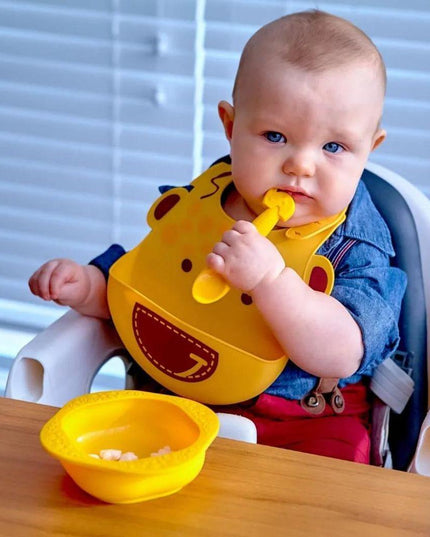 Marcus & Marcus-Baby Silicone Feeding Gift Set Marcus theLion- Red-1875027466909782018