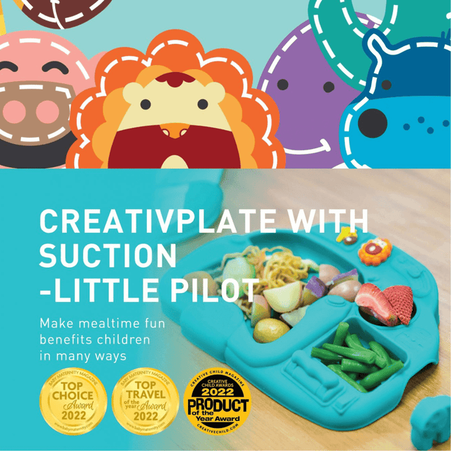 Marcus & Marcus - Creative Plate Suction Plate Ollie Green-1875027457585844230