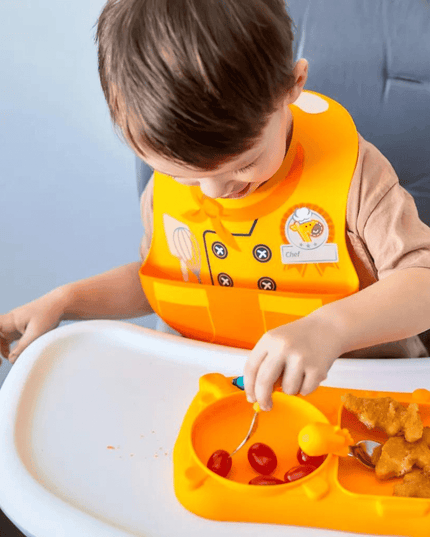 Marcus & Marcus - Creative Plate Toddler Mealtime Set Pocky Pink-1875027424157241350