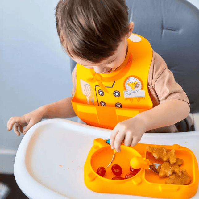 Marcus & Marcus - Creative Plate Toddler Mealtime Set Pocky Pink-1875027424157241350
