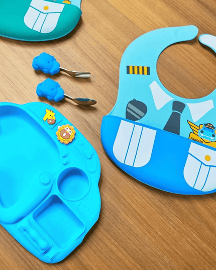 Marcus & Marcus - Creative Plate Toddler Mealtime Set Lola Yellow-1875027424329207811