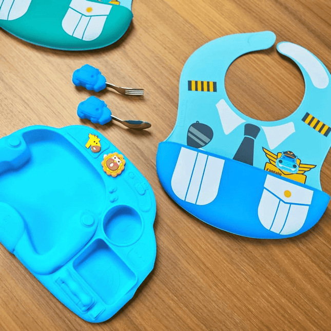 Marcus & Marcus - Creative Plate Toddler Mealtime Set Lola Yellow-1875027424329207811