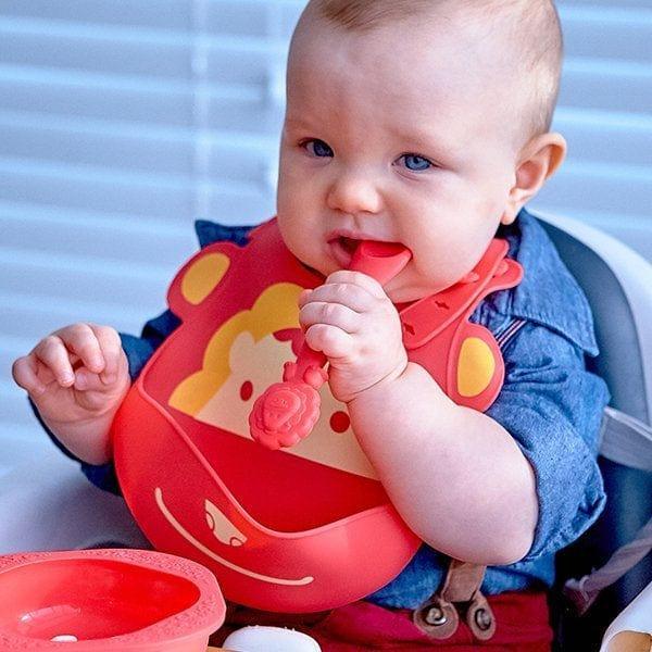 Marcus & marcus - Feeding Spoon Lucas the Hippo- Blue-1875027531866968067