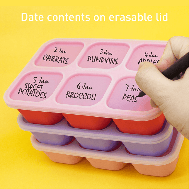 Marcus & Marcus-Food Cube Tray (1 o.z. x 8) Lola the Giraffe-Yellow-1875027458034634754
