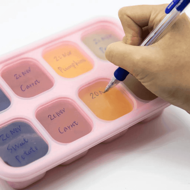 Marcus & Marcus-Food Cube Tray (1 o.z. x 8) Ollie the Elephant green-1875027458332430339