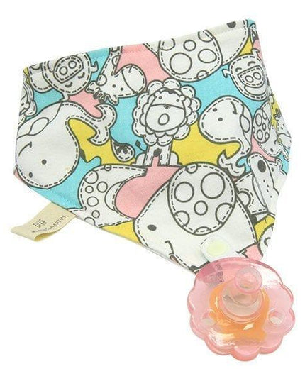 Marcus & Marcus- Organic Bandana Bib & Pacifier Bib Marcus the Lion- Red-1875027427256832000