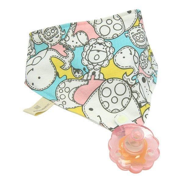 Marcus & Marcus- Organic Bandana Bib & Pacifier Bib Marcus the Lion- Red-1875027427256832000