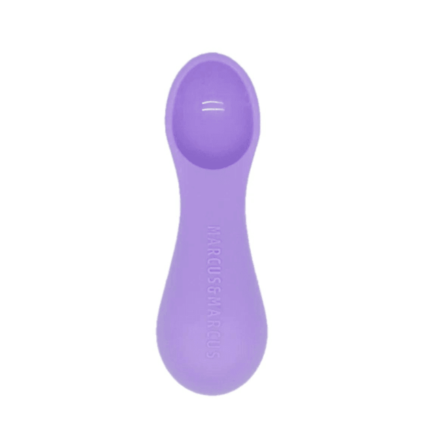Marcus & Marcus- Palm Grasp Self Feeding Spoon Willo the Whale-Purple-1875027522161348608
