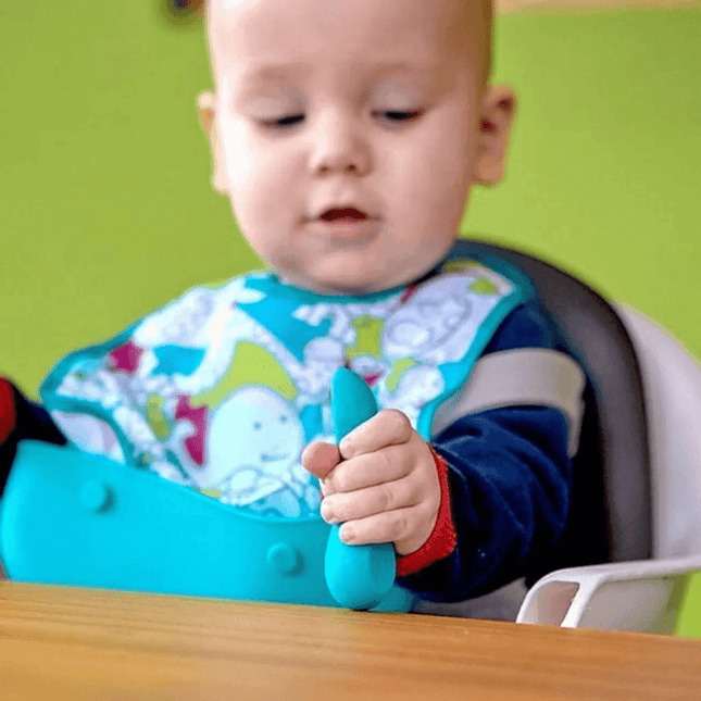 Marcus & Marcus- Palm Grasp Self Feeding Spoon Willo the Whale-Purple-1875027522161348612