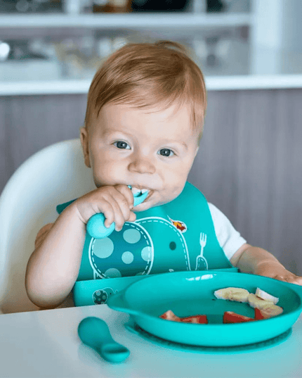 Marcus & Marcus -Palm Grasp Silicone Spoon & Fork Set Willo the Whale-Purple-1875027516012498952