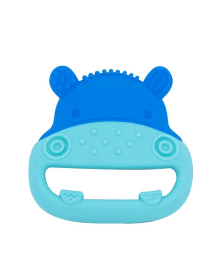 Marcus & Marcus- Sensory Silicone Teether Lucas the Hippo- Blue-1875027516218019840
