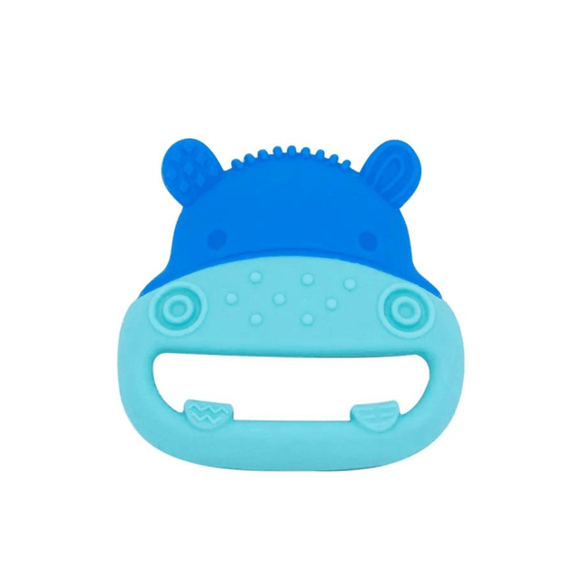 Marcus & Marcus- Sensory Silicone Teether Lucas the Hippo- Blue-1875027516218019840