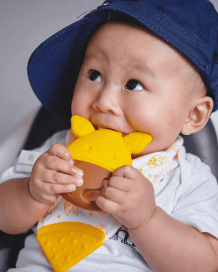 Marcus & Marcus- Sensory Silicone Teether Lucas the Hippo- Blue-1875027516218019846