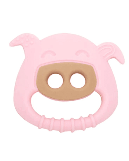 Marcus & Marcus- Sensory Silicone Teether Pocky the Pig-Pink-1875027517371453440