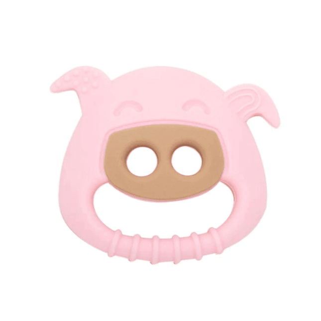 Marcus & Marcus- Sensory Silicone Teether Pocky the Pig-Pink-1875027517371453440