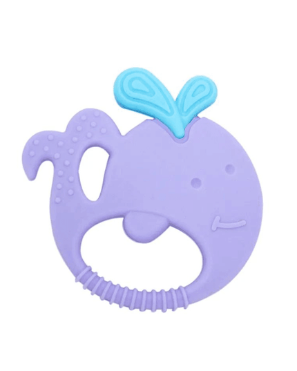 Marcus & Marcus- Sensory Silicone Teether Willo the Whale-Purple-1875027417513463808