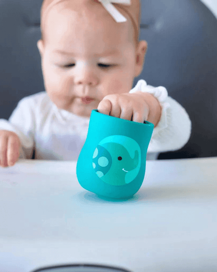Marcus & Marcus - Silicone Baby Training Cup (4oz) Willo the Whale-Lilac-1875027511465873412