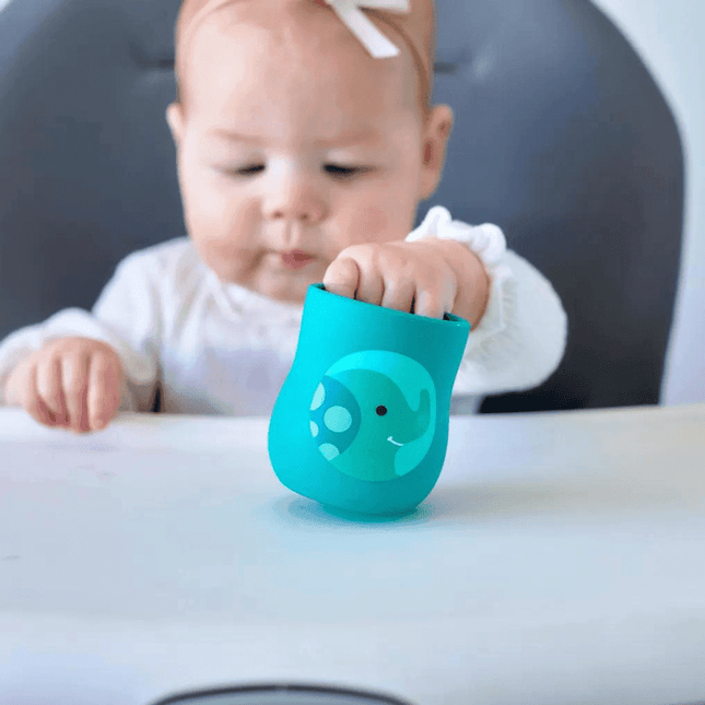 Marcus & Marcus - Silicone Baby Training Cup (4oz) Willo the Whale-Lilac-1875027511465873412
