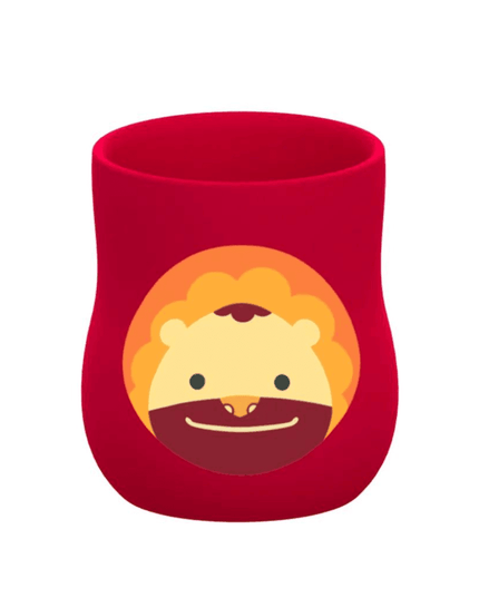 Marcus & Marcus - Silicone Baby Training Cup (4oz) Marcus the Lion- Red-1875027511604285440