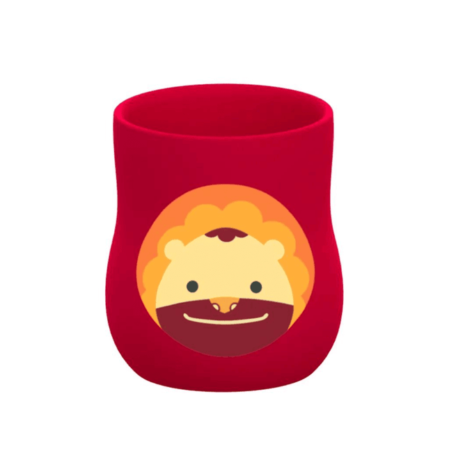 Marcus & Marcus - Silicone Baby Training Cup (4oz) Marcus the Lion- Red-1875027511604285440