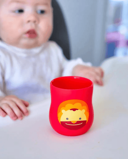 Marcus & Marcus - Silicone Baby Training Cup (4oz) Marcus the Lion- Red-1875027511604285442