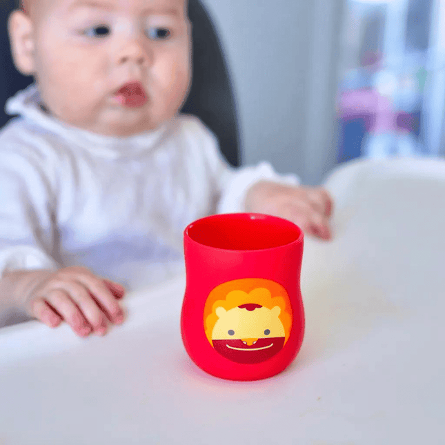 Marcus & Marcus - Silicone Baby Training Cup (4oz) Marcus the Lion- Red-1875027511604285442
