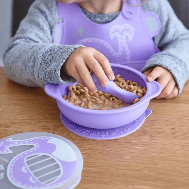 Marcus & Marcus - Sunction Bowl with Lid Willo the Whale-Purple-1875027468746887173