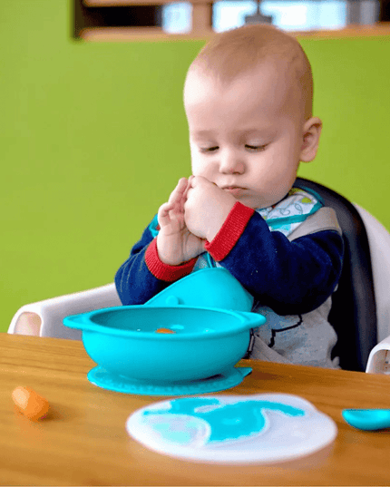 Marcus & Marcus - Sunction Bowl with Lid Ollie the Elephant green-1875027468293902343