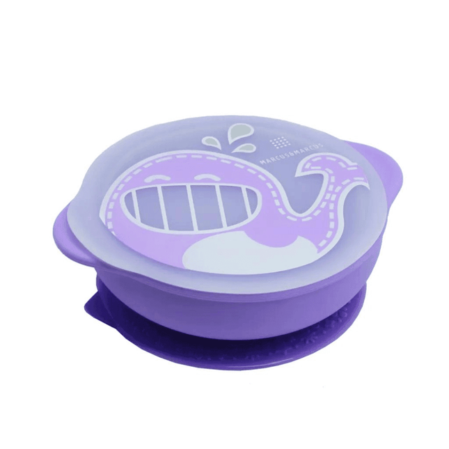 Marcus & Marcus - Sunction Bowl with Lid Willo the Whale-Purple-1875027468746887168