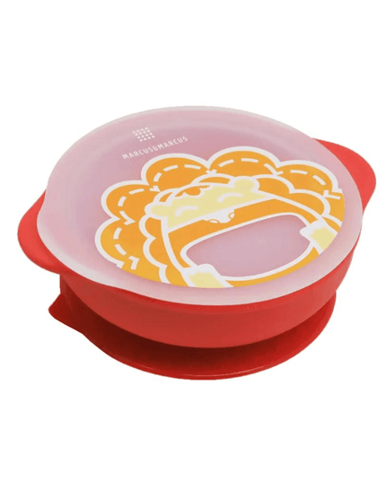 Marcus & Marcus - Sunction Bowl with Lid Marcus the Lion- Red-1875027469053071360