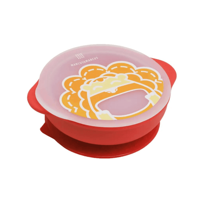 Marcus & Marcus - Sunction Bowl with Lid Marcus the Lion- Red-1875027469053071360