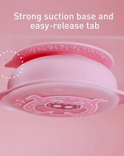 Marcus & Marcus - Sunction Bowl with Lid Pocky the Pig-Pink-1875027468595892225