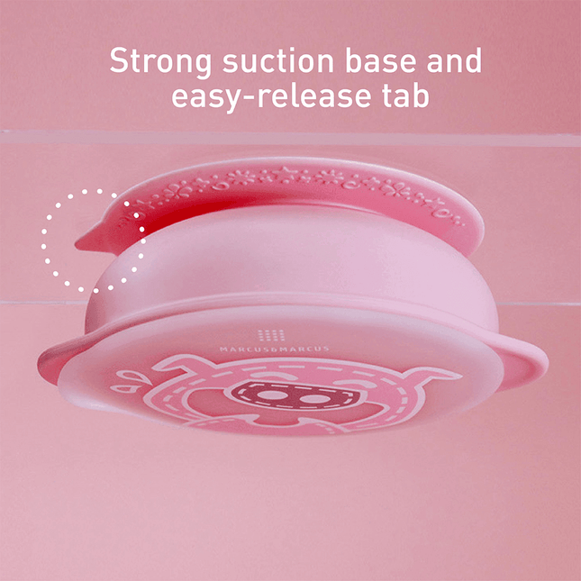 Marcus & Marcus - Sunction Bowl with Lid Pocky the Pig-Pink-1875027468595892225