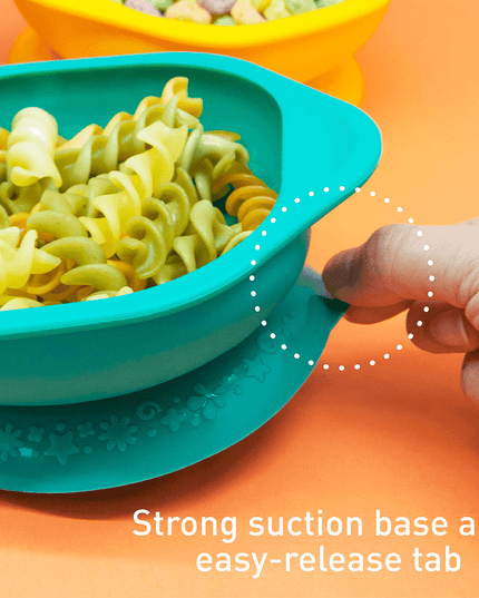 Marcus & Marcus-Toddler Silicone Mealtime Gift Set Lucas the Hippo- Blue-1875027472341405697